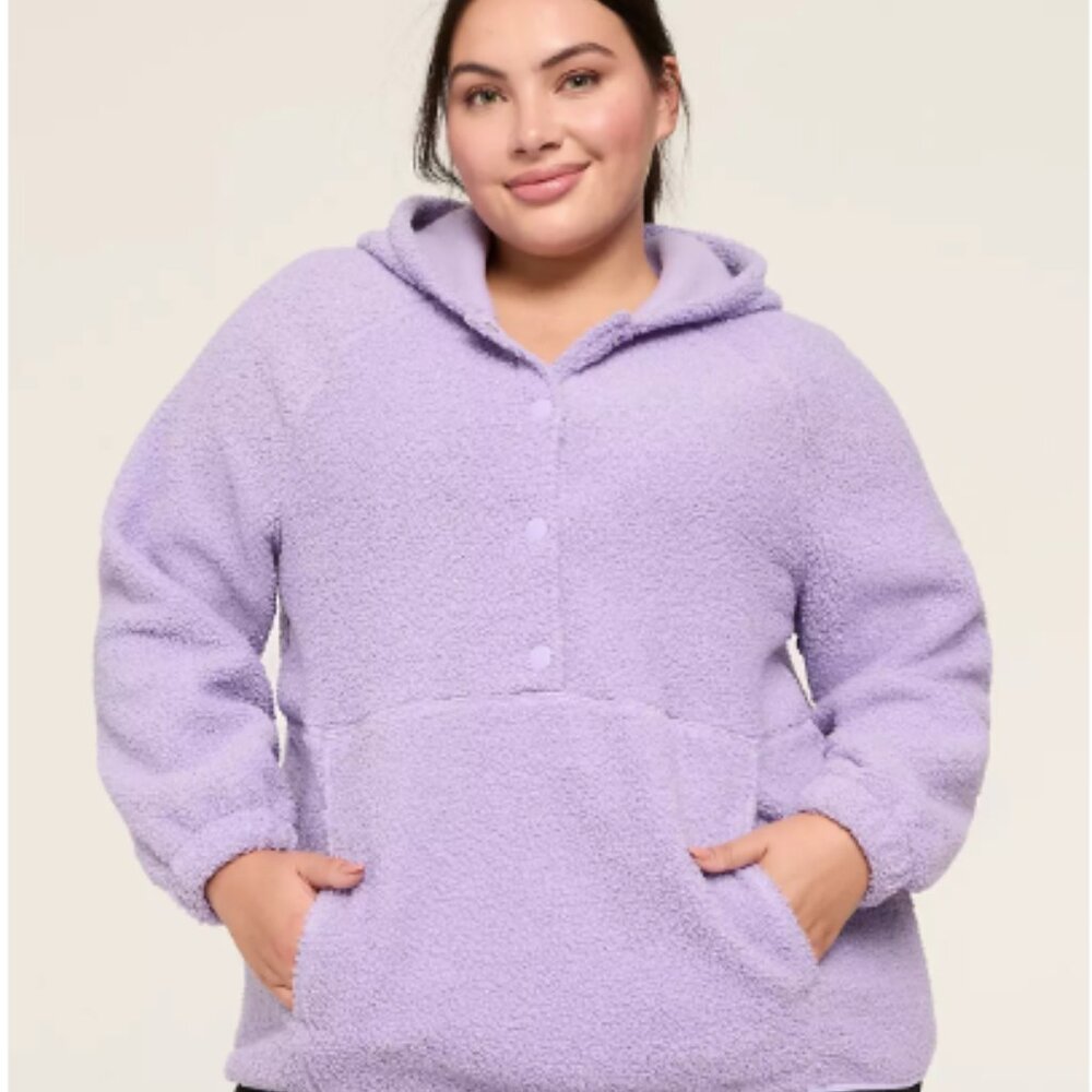 LIVI Snap-Front Sherpa Hoodie